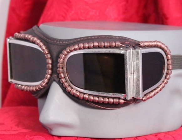 Captians Neo-Tribal Brass Beaded Goggles