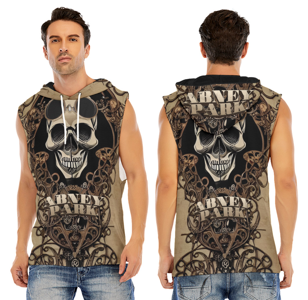 Sleeveless Scull Hoodie - Click Image to Close